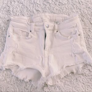 White Denim Shorts